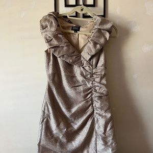 Adrianna Papell Evening — Shimmering Pale Bronze/Gold Dress — Size 6